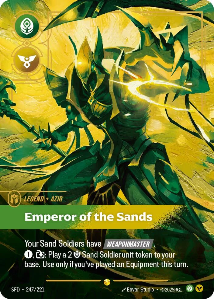 Azir - Emperor of the Sands (Overnumbered) (247/221) (Spiritforged)