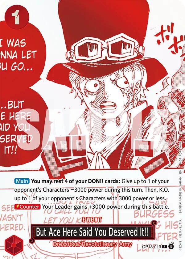 But Ace Here Said You Deserved It!! (3rd Anniversary Treasure Campaign Pack) [One Piece Promotion Cards]