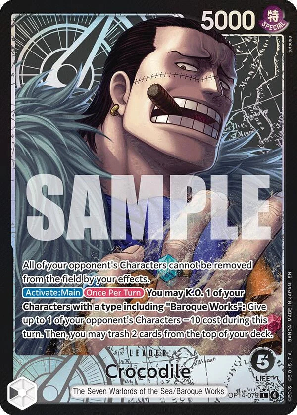 Crocodile - OP14-079 (Alternate Art) (OP14-079) (The Azure Sea's Seven)