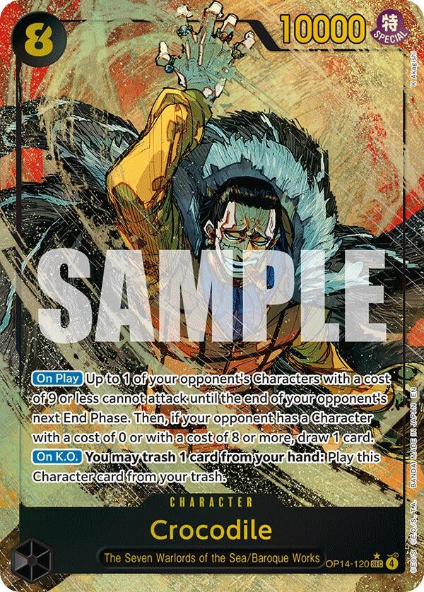Crocodile - OP14-120 (Alternate Art) (OP14-120) (The Azure Sea's Seven)