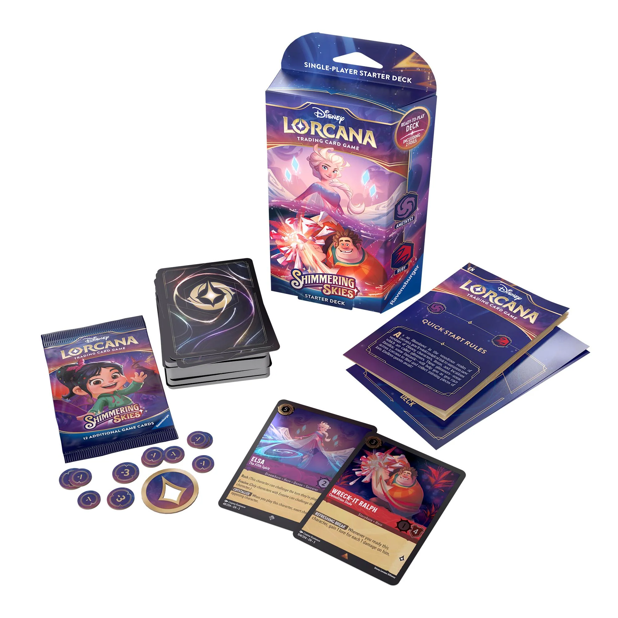 Disney Lorcana: Shimmering Skies - Starter Deck (Amethyst & Ruby) - Image 2