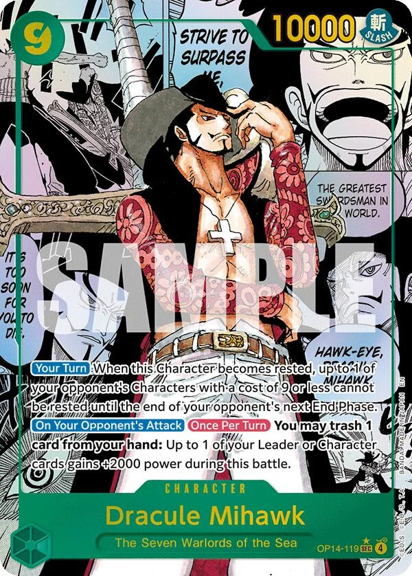 Dracule Mihawk (Manga) (OP14-119) (The Azure Sea's Seven)