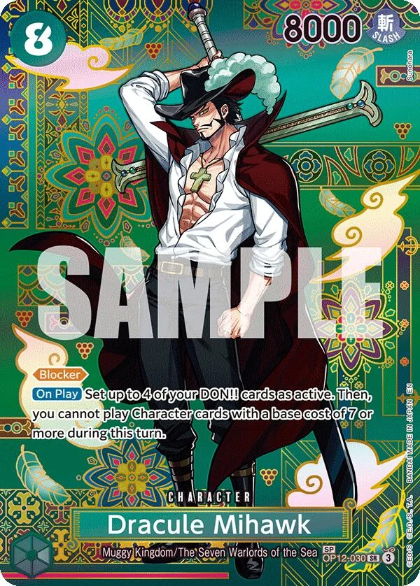 Dracule Mihawk - OP12-030 (SP) (OP12-030) (The Azure Sea's Seven)