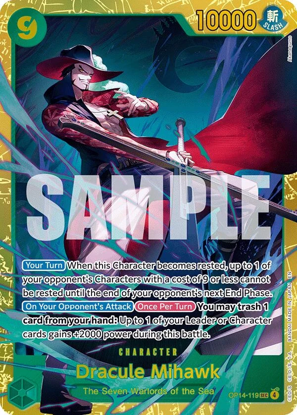 Dracule Mihawk - OP14-119 (OP14-119) (The Azure Sea's Seven)