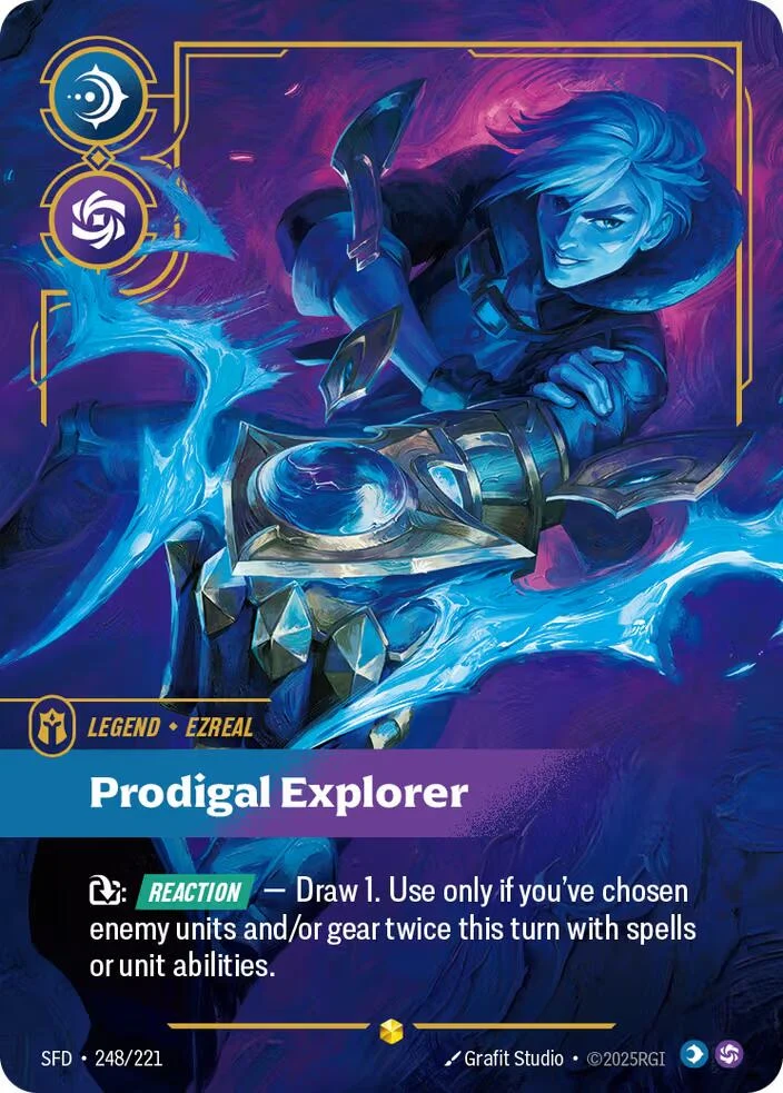 Ezreal - Prodigal Explorer (Overnumbered) (248/221) (Spiritforged)