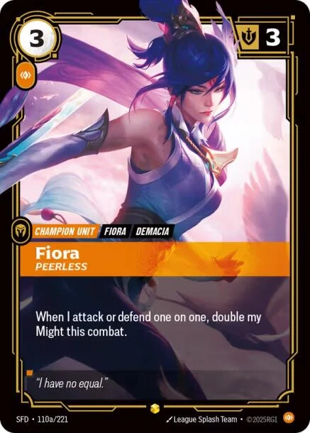 Fiora - Peerless (Alternate Art) (110a/221) (Spiritforged)
