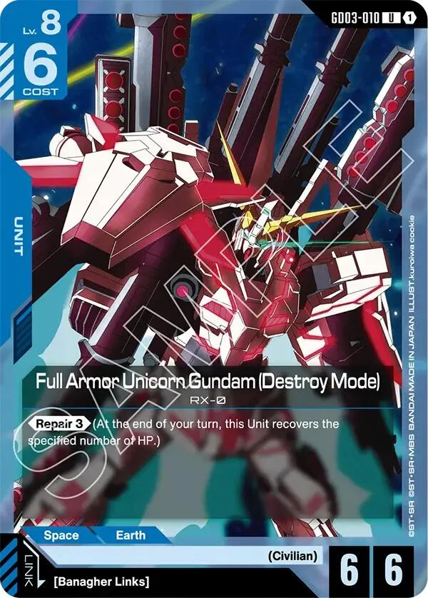 Full Armor Unicorn Gundam (Destroy Mode) (GD03-010)