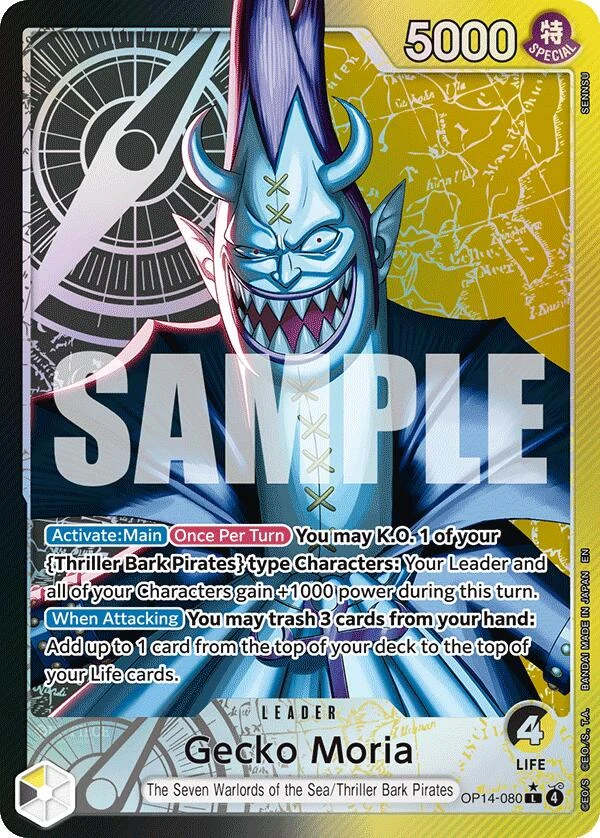 Gecko Moria - OP14-080 (Alternate Art) (OP14-080) (The Azure Sea's Seven)