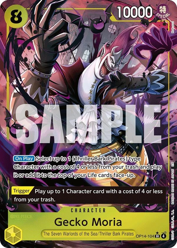 Gecko Moria - OP14-104 (Alternate Art) (OP14-104) (The Azure Sea's Seven)