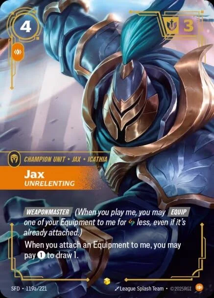 Jax - Unrelenting (Alternate Art) (119a/221) (Spiritforged)
