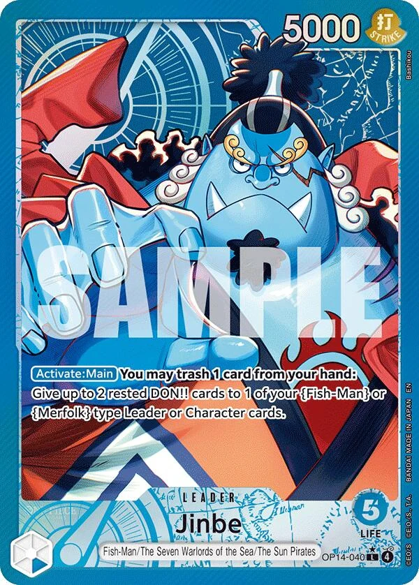 Jinbe - OP14-040 (Alternate Art) (OP14-040) (The Azure Sea's Seven)