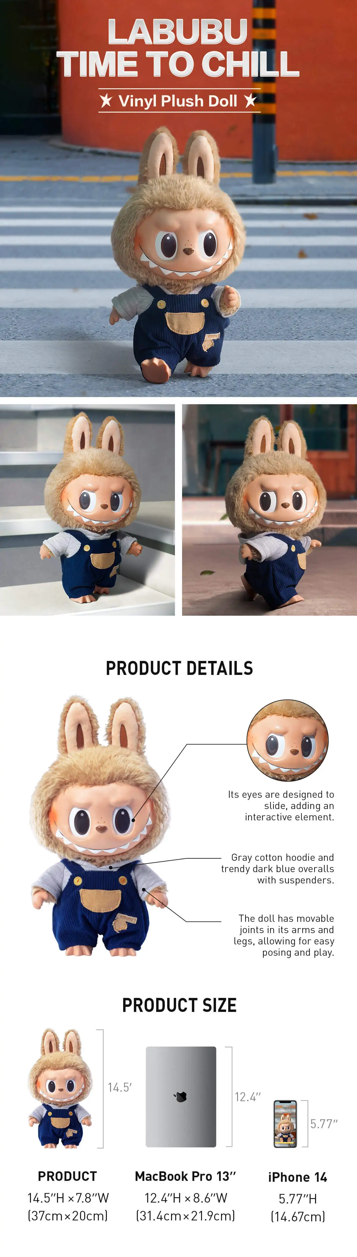 LABUBU Time to Chill-Vinyl Plush Doll - Image 8