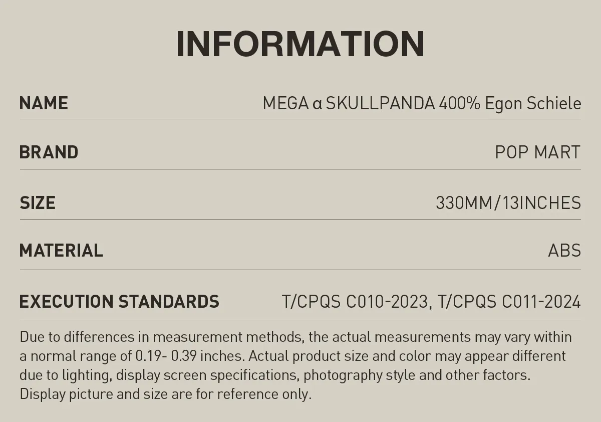 MEGA α SKULLPANDA 400% Egon Schiele - Image 8