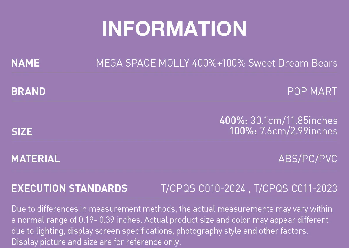 MEGA SPACE MOLLY 400%+100% Sweet Dream Bears - Image 9