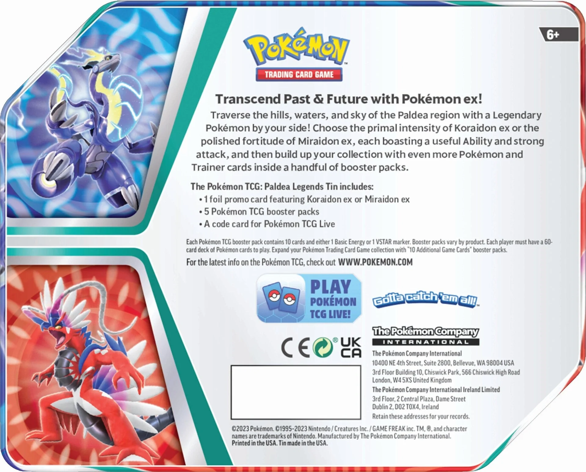 Paldea Legends Tins (Miraidon ex) - Image 2