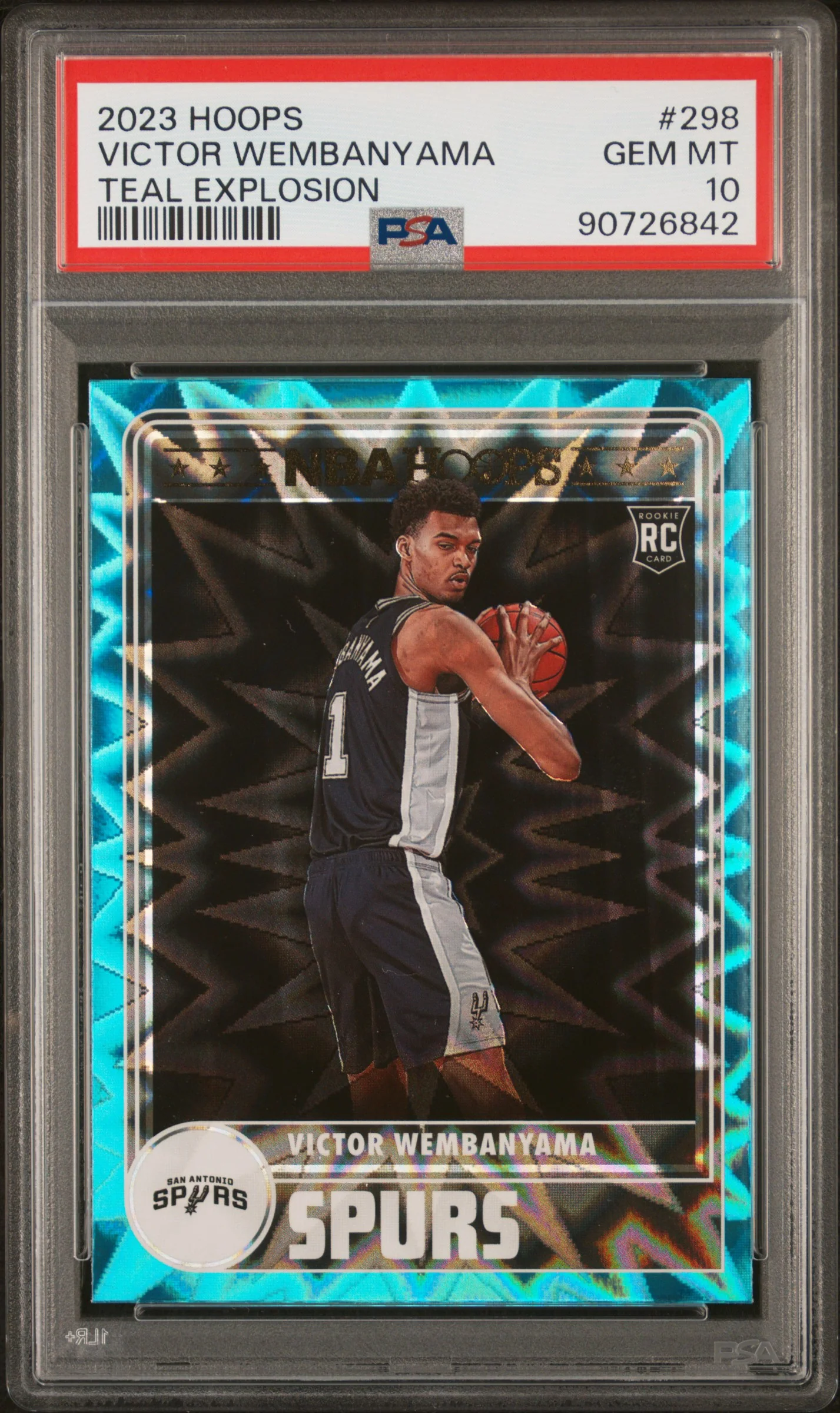 PSA 10 - 2023 Hoops - Victor Wembanyama Teal Explosion #298