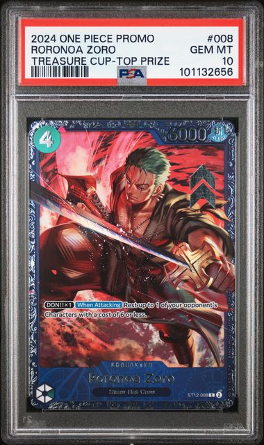 PSA 10 - 2024 Treasure Cup Top Prize - Roronoa Zoro #008