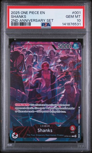 PSA 10 - English 2nd Anniversary Set - Shanks Leader Alt #001