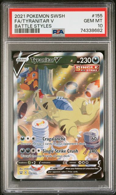 PSA 10 - Battle Styles - Tyranitar V #155