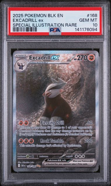 PSA 10 - Black Bolt - Excadrill EX #168