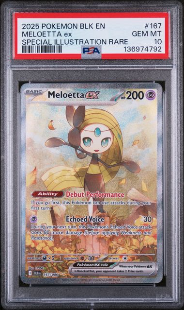 PSA 10 - Black Bolt - Meloetta EX #167