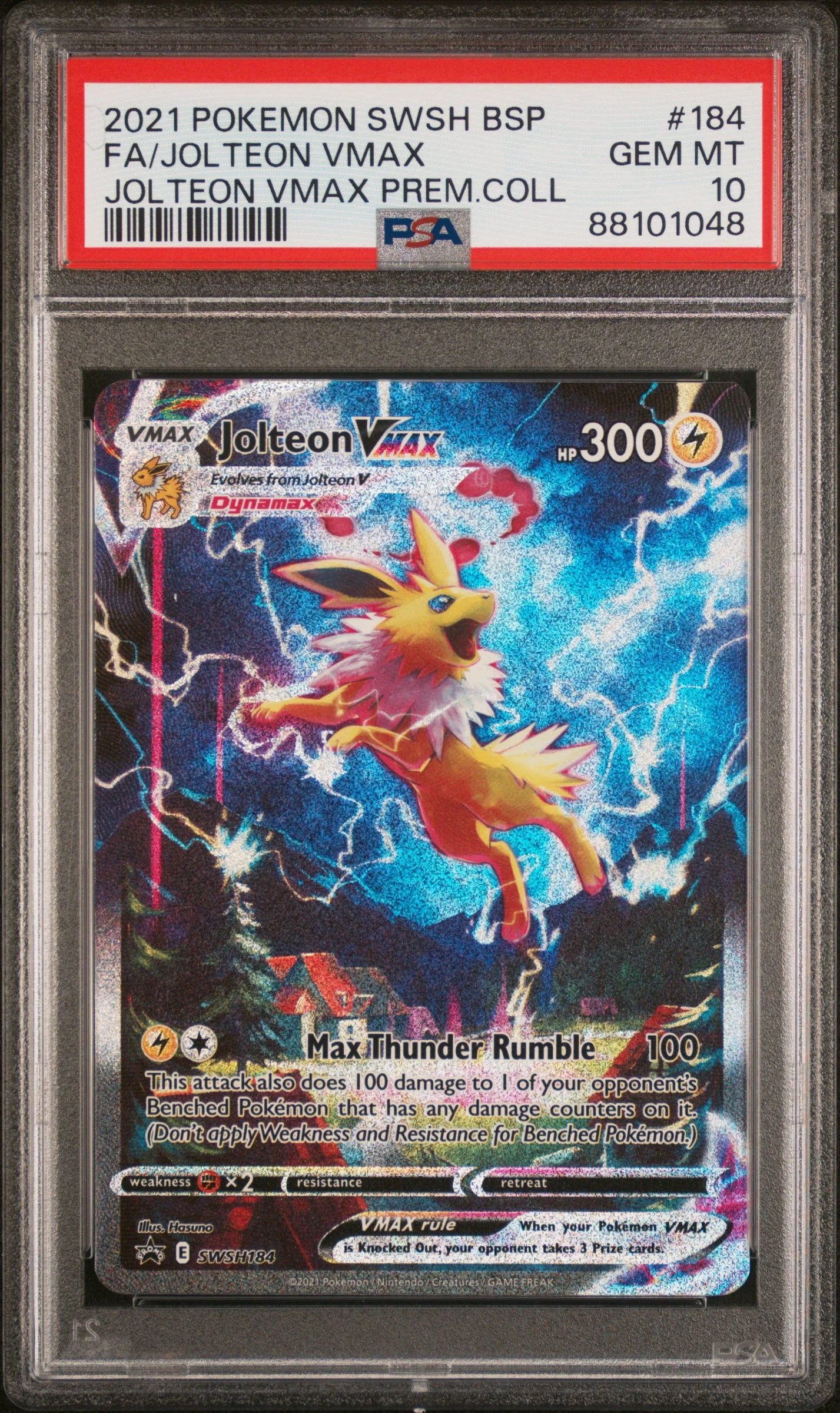 PSA 10 - Black Star Promo - Jolteon Vmax #184