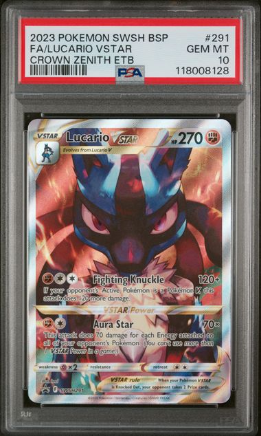 PSA 10 - Black Star Promo - Lucario Vstar #291