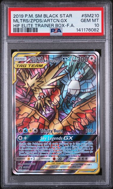 PSA 10 - Black Star Promo - Moltres & Zapdos & Articuno #SM210