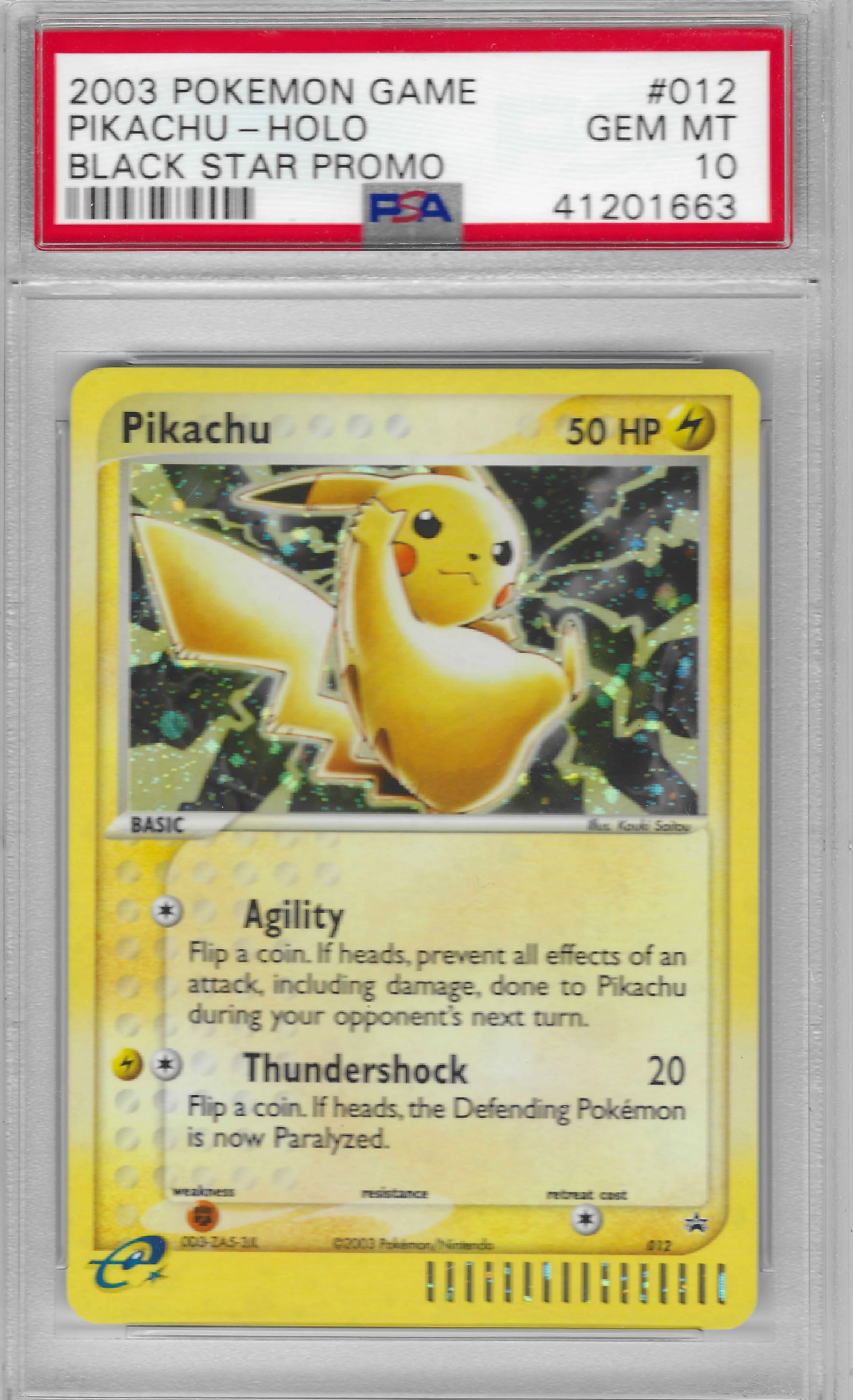 PSA 10 - Black Star Promo - Pikachu #012