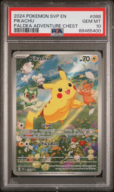 PSA 10 - Paldea Adventure Chest - Pikachu #088