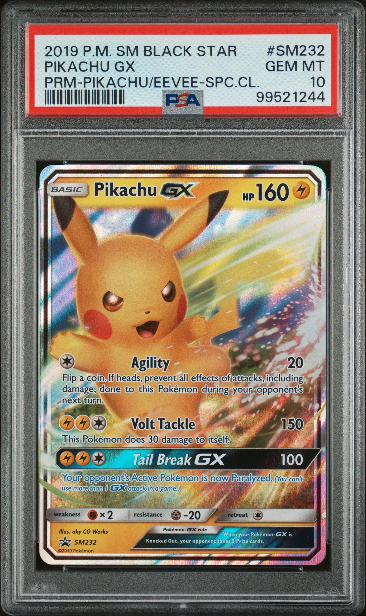 PSA 10 -Black Star Promo - Pikachu GX #SM232