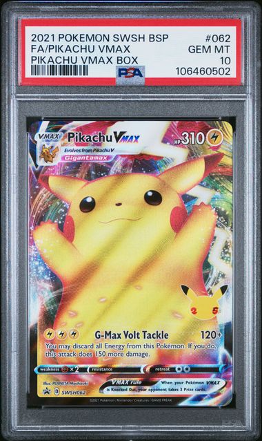 PSA 10 - Black Star Promo - Pikachu VMAX #062