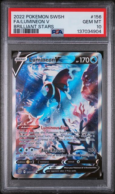 PSA 10 - Brilliant Stars - Lumineon V #156