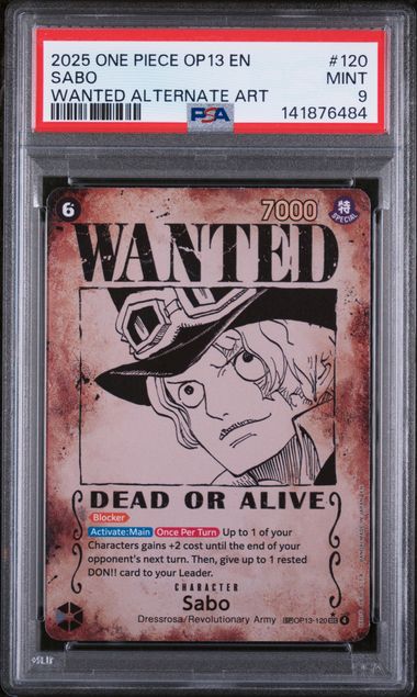 PSA 9 - Carrying On His Will - Sabo Wanted SP #120