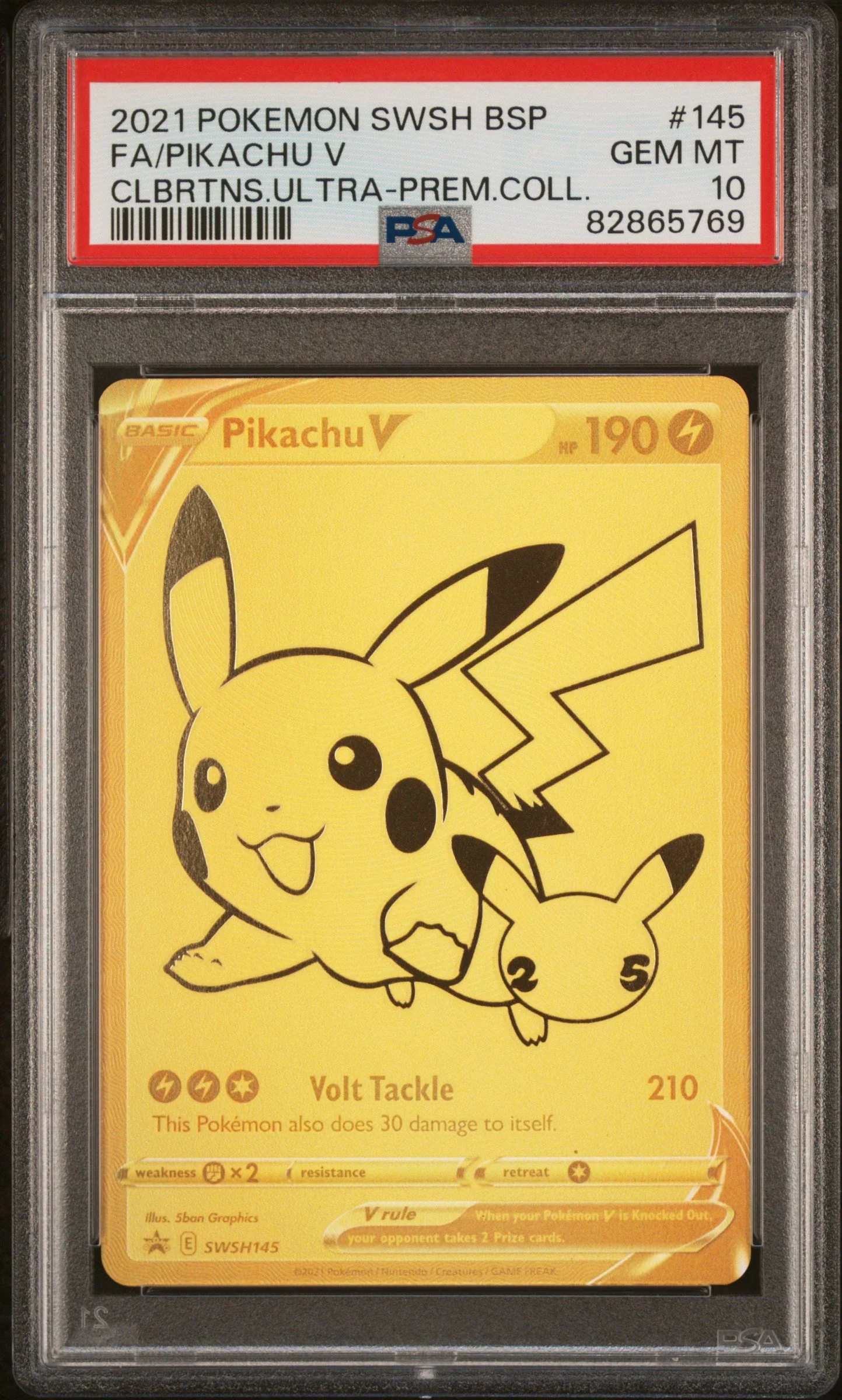 PSA 10 - Celebration UPC Promo - Pikachu V #145