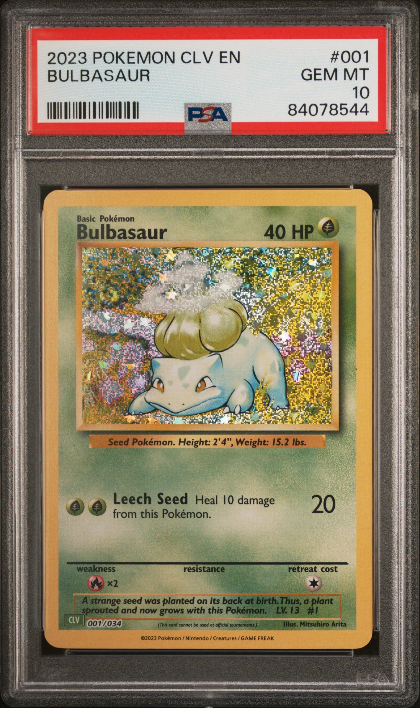 PSA 10 - Classic Collection Box - Bulbasaur #001