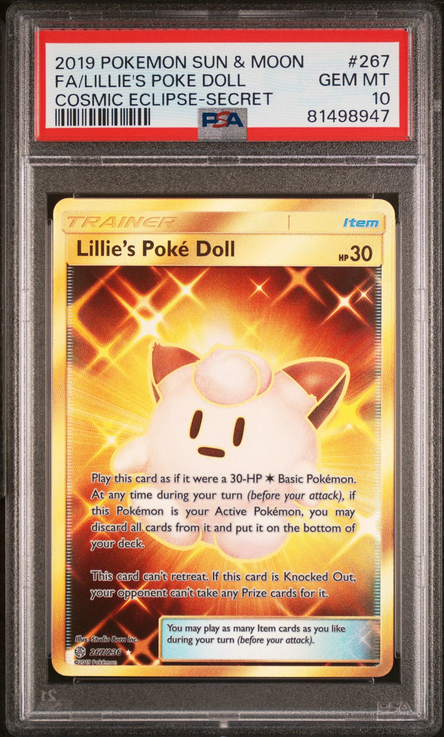 PSA 10 - Cosmic Eclipse - Lillie's Poke Doll #267