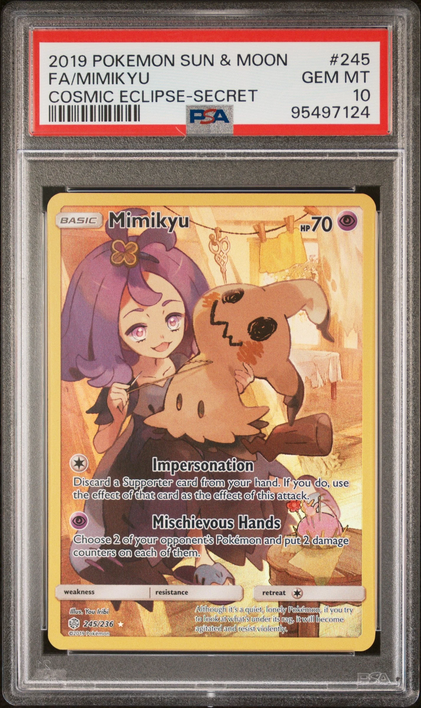 PSA 10 - Cosmic Eclipse - Mimikyu #245