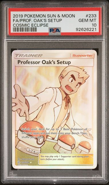 PSA 10 - Cosmic Eclipse - Professor Oak's Setup #233
