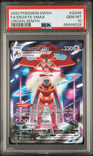 PSA 10 - Crown Zenith - Deoxys Vmax #GG45