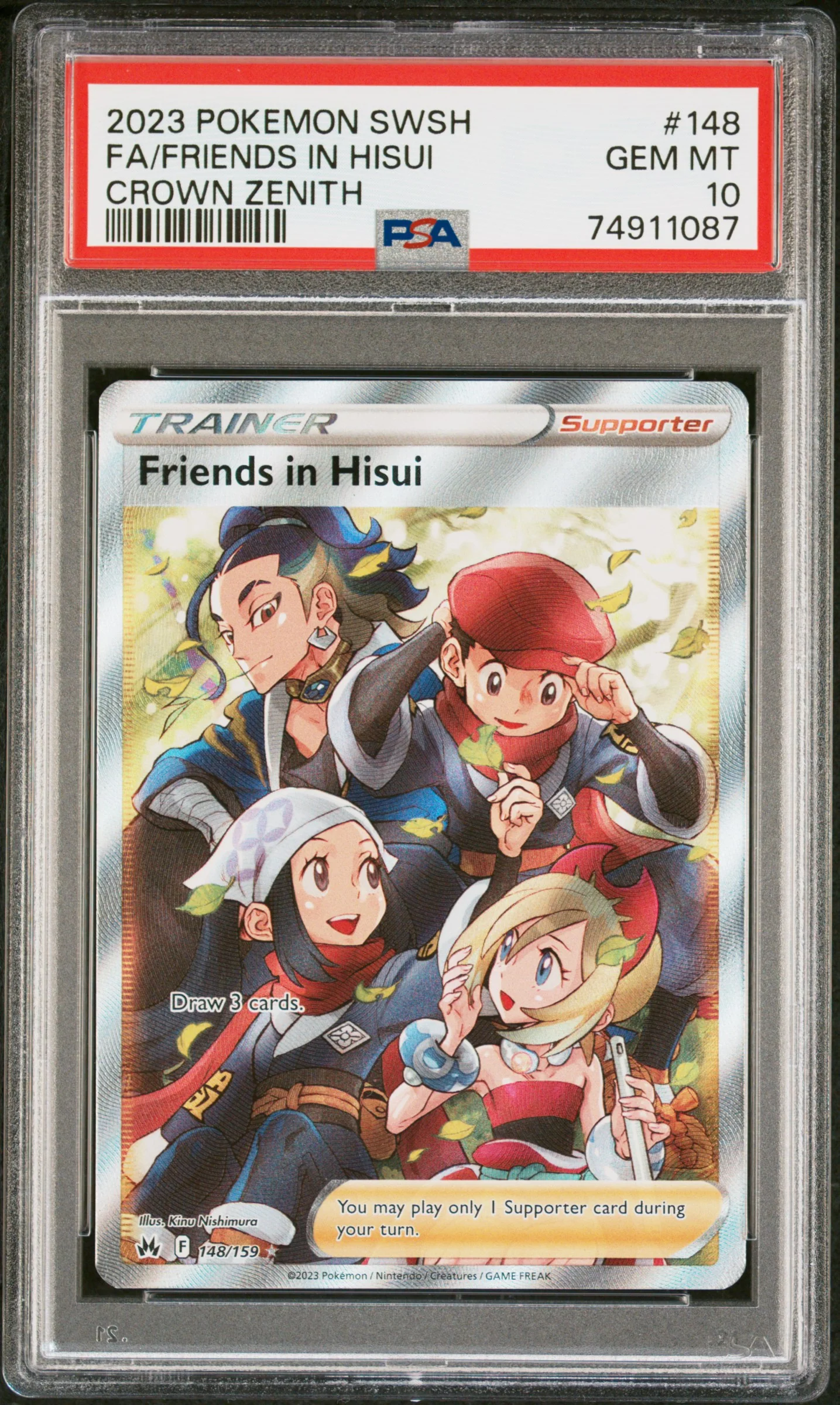 PSA 10 - Crown Zenith - Friends in Hisui #148
