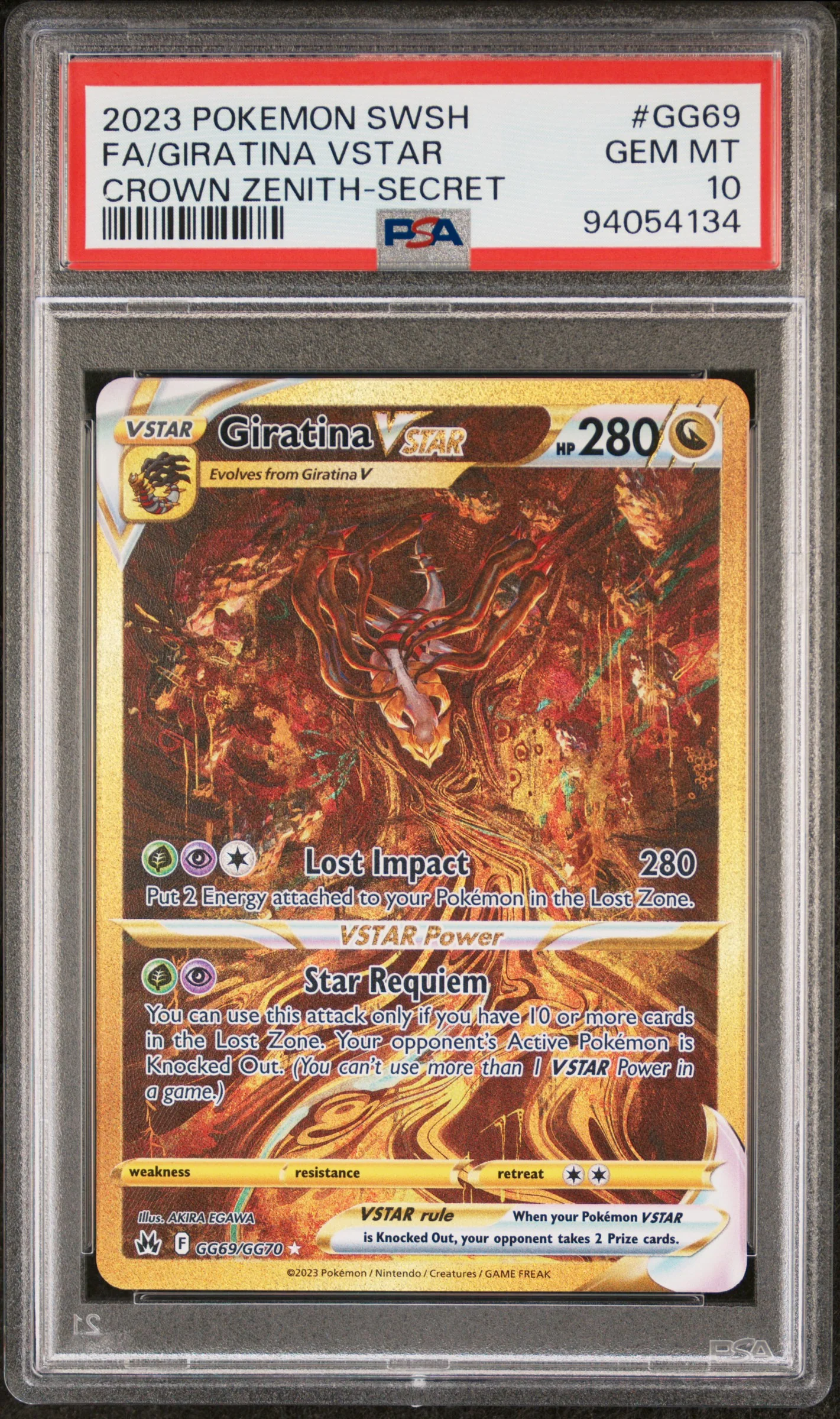 PSA 10 - Crown Zenith - Giratina VSTAR #GG69