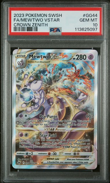 PSA 10 - Crown Zenith - Mewtwo Vstar #GG44