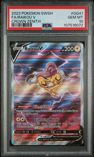 PSA 10 - Crown Zenith - Raikou V #GG41
