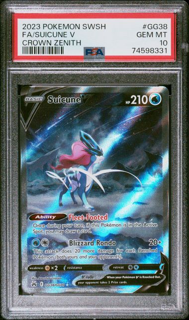 PSA 10 - Crown Zenith - Suicune V #GG38