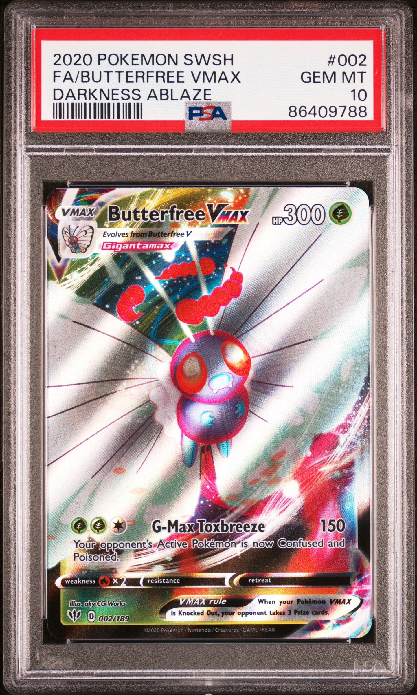 PSA 10 - Darkness Ablaze - Butterfree Vmax #002