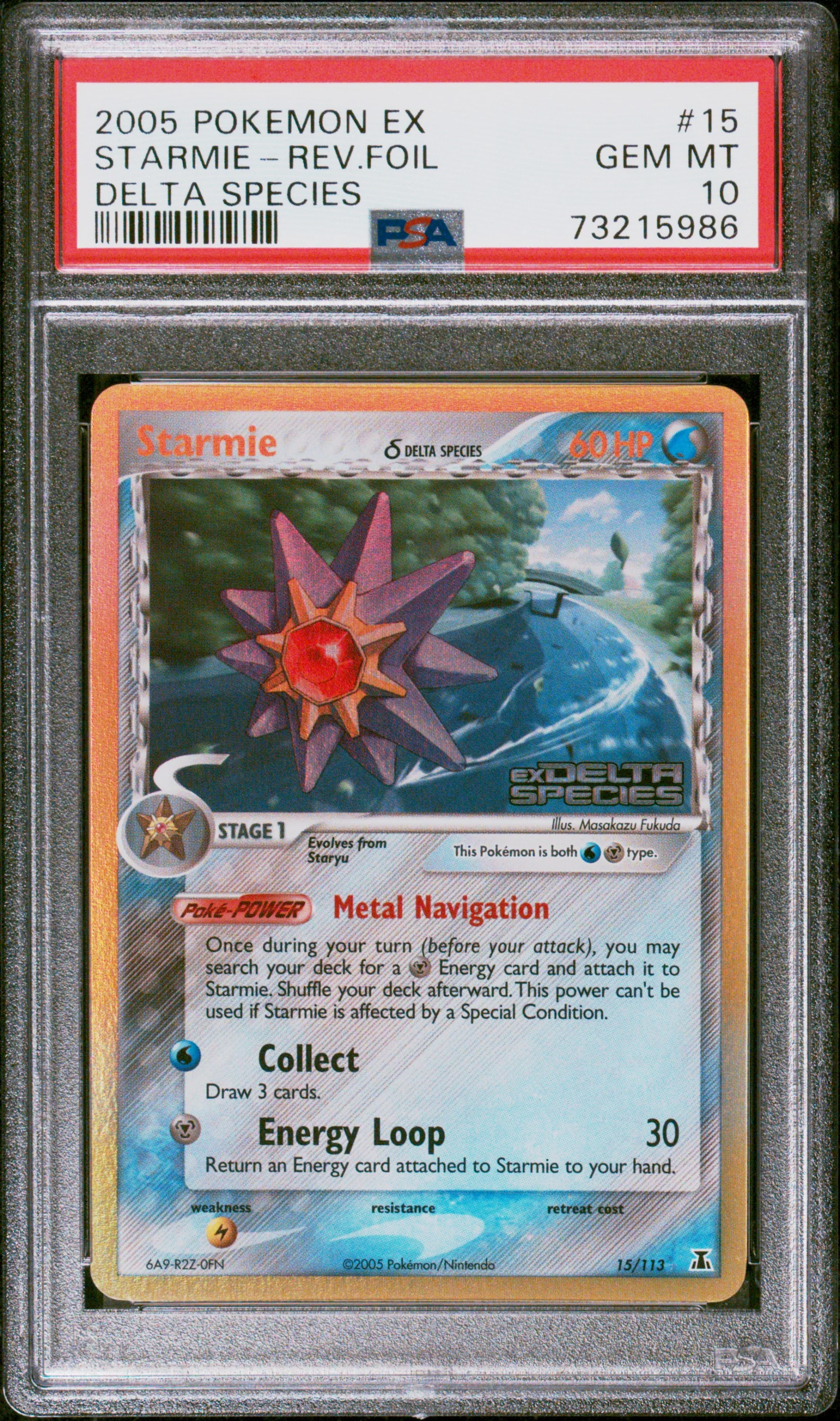 PSA 10 - Delta Species - Starmie Reverse Foil #15