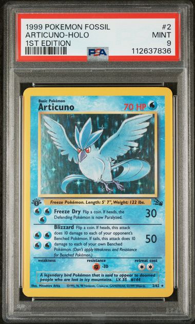 PSA 9 - Fossil 1st Edition - Articuno Holo #2