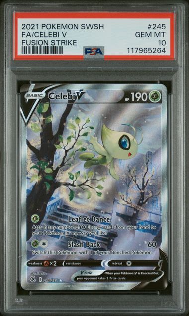 PSA 10 - Fusion Strike - Celebi V #245