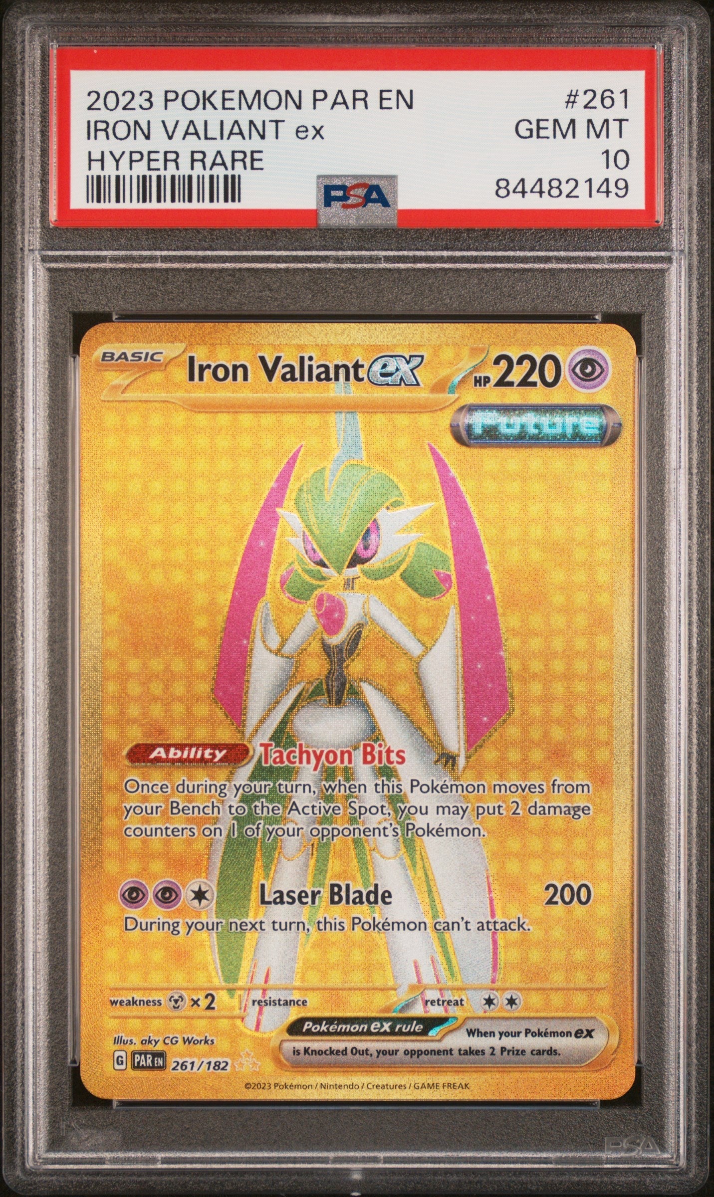 PSA 10 - Hyper Rare - Iron Valiant Ex #261